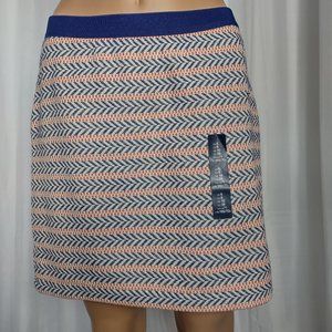 Gap orange and blue chevron pattern mini skirt size 6